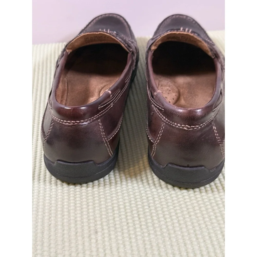 Dockers Men's Brown Leather Penny Loafers 8.5M Classic Comfy Preppy Work Dressy